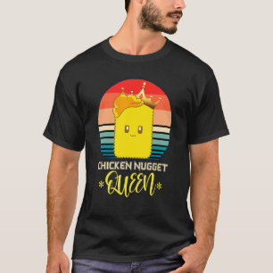 Camiseta Reina de nuggets de pollo Foodie Mujeres Retro nug