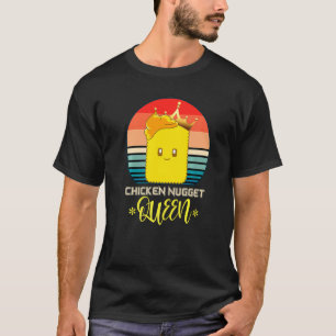 Camiseta Reina de nuggets de pollo Foodie Mujeres Retro nug