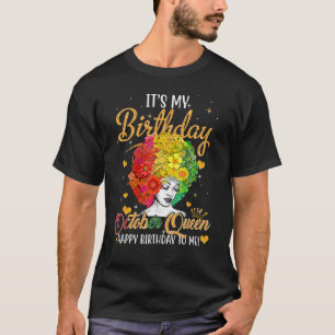 Camiseta Reina de Octubre Feliz Cumpleaños Para Mí Chicas N