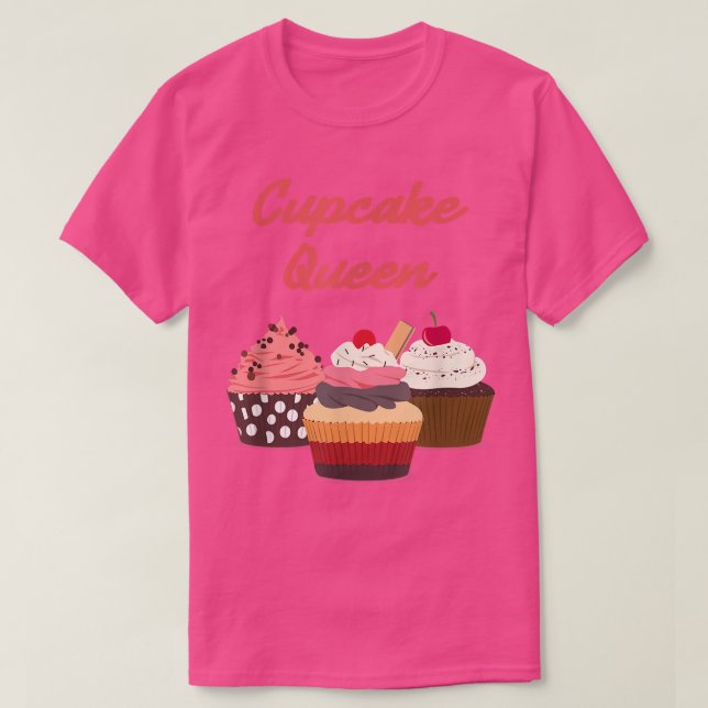 Camiseta Reina de pastelitos, gráfico dulce de hornear, had (Diseño del anverso)