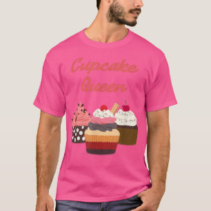 Camiseta Reina de pastelitos, gráfico dulce de hornear, had