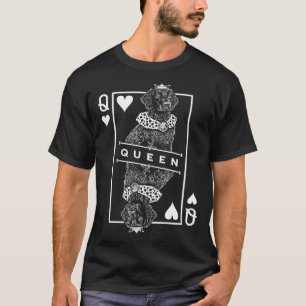 Camiseta Reina De Perro Del Corazón Costosa Y Curly