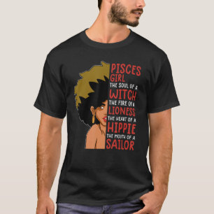 Camiseta Reina De Pisces Para Mujeres Astrología Zodiac Pis