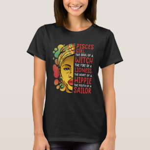 Camiseta Reina de Piscis Para Mujeres Astrología Zodiaco Pi