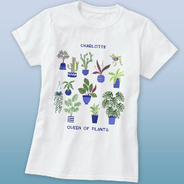 Camiseta Reina de plantas personalizadas