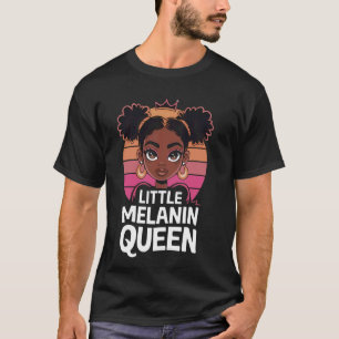Camiseta Reina de poca melanina para niños, niña negra, org