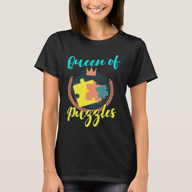 Camiseta Reina de Puzzles rompecabezas (Anverso)