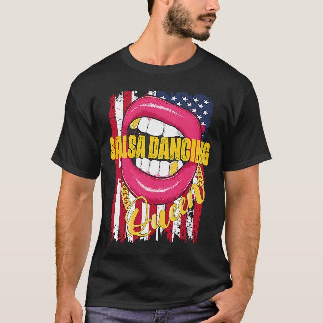 Camiseta Reina de salsa de EE.UU. levanta baile de salsa de (Anverso)