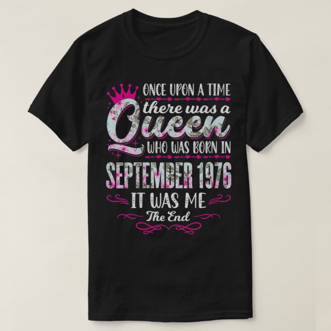 Camiseta Reina de sexo femenino nacida en septiembre de 197 (Diseño del anverso)