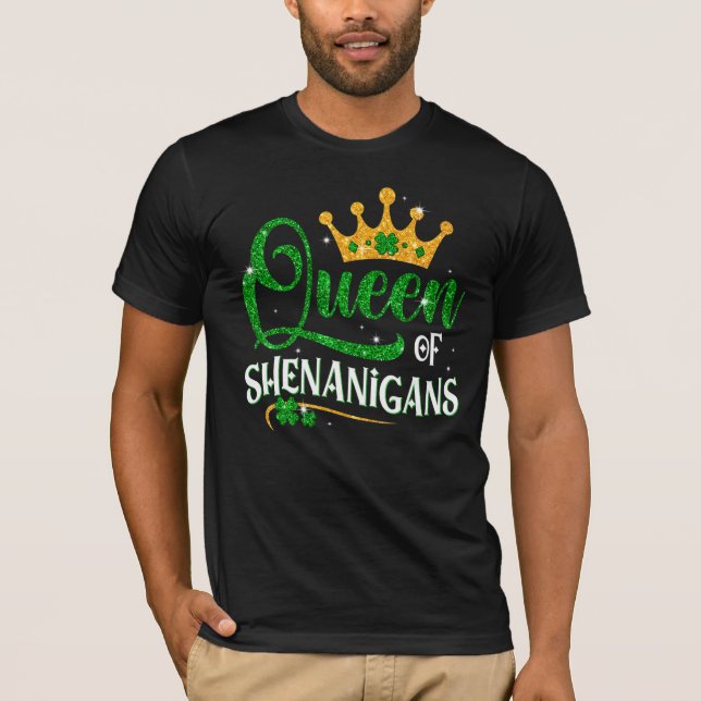 Camiseta Reina De Shenanigans Orgullo Irlandés St Patrick (Anverso)