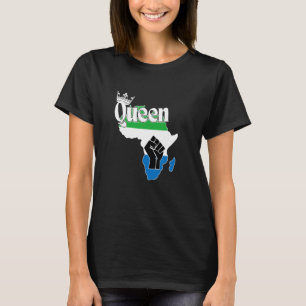 Camiseta Reina de Sierra Leona con bandera de Sierra Leona 