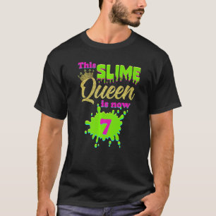 Camiseta Reina de Slime sétima fiesta de cumpleaños 7 años 