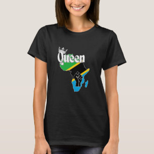 Camiseta Reina de Tanzania con bandera de Tanzania en Áfric
