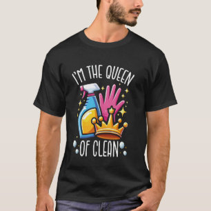 Camiseta Reina de Uniforme de Limpieza Para Ama de Casa Div