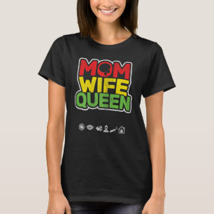 Camiseta Reina de vida de mamá negra para mujeres con tamañ