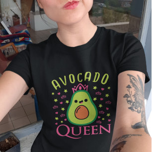Camiseta Reina del Aguacate Adorable con Corazón Chica Keto
