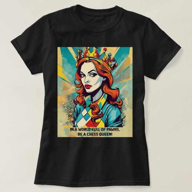 Camiseta Reina del ajedrez (Diseño del anverso)