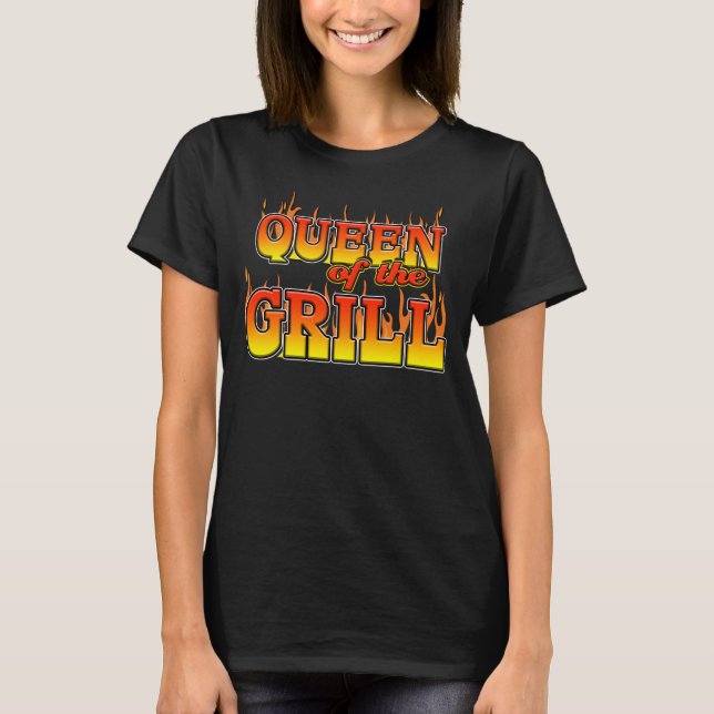 Camiseta Reina del asador para las mujeres que aman asar (Anverso)