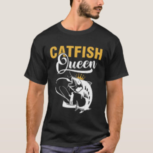 Camiseta Reina del Bagre Pesca Chicas Mujeres Catfishing