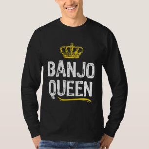 Camiseta Reina del Banjo Mujeres Chicas Jugadora Banjoista