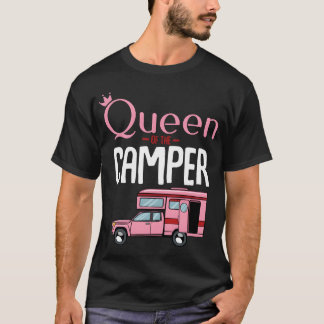 Camiseta Reina Del Camper Divertido Coche De Camping Vacaci