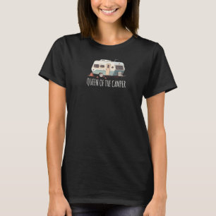 Camiseta Reina Del Camper RV Camper Van Trailer Mujer