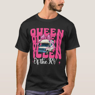 Camiseta Reina del Camping de Rv Camper Autocaravana Chica 