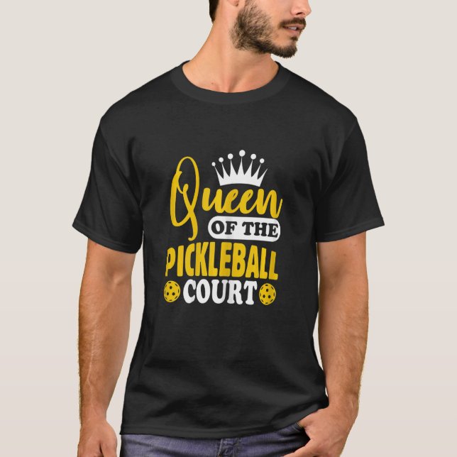 Camiseta Reina Del Campo De Pickleball De Las Mujeres Pi (Anverso)