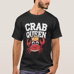 Camiseta Reina del Cangrejo Divertido Amante de Mariscos Co