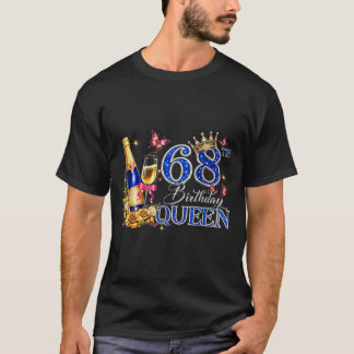 Camiseta Reina del cumpleaños 68 68 y fabulosa 68 años