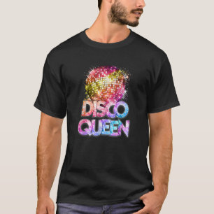 Camiseta Reina del Disco Años 70 Temática Disco Vintage Set