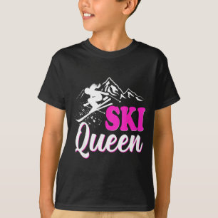 Camiseta Reina del esquí jugadora de deportes de invierno e