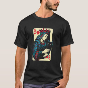 Camiseta Reina del Gato Mamá Corazón Juego de Cartas Gato A