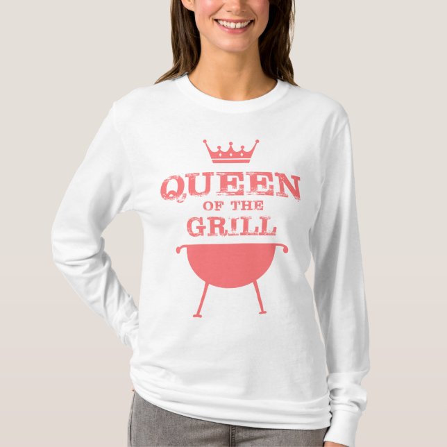Camiseta Reina Del Grill, Rosa (Anverso)