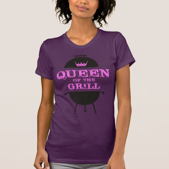 Camiseta Reina Del Grill, Rosa De La Corona Rosa (Anverso)