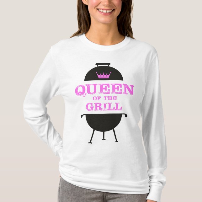 Camiseta Reina Del Grill, Rosa De La Corona Rosa (Anverso)