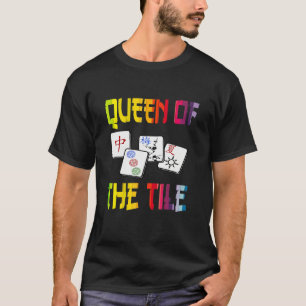 Camiseta Reina del Mahjong Diversión Juego Chino Judío Punt