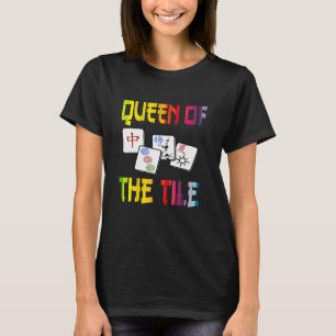 Camiseta Reina del Mahjong Diversión Juego Chino Judío Punt