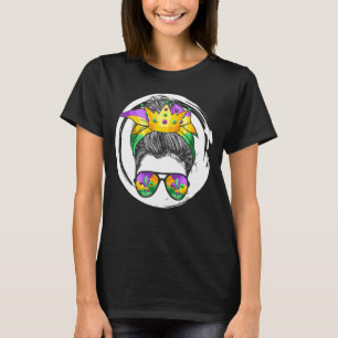 Camiseta Reina del Mardi Gras, dulce bollo, corona mardi, d
