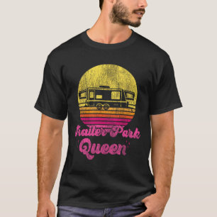 Camiseta Reina del parque de remolques retro vintage Campin