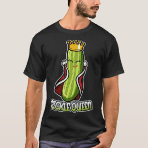 Camiseta Reina del Pepino Corona Pepino Comida Vegana