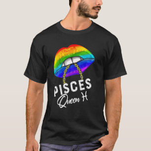 Camiseta Reina del Piscis LGBTQ levanta orgullo gay zodiaco