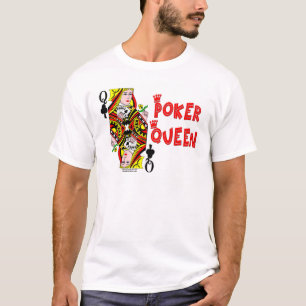 Camiseta reina del póker de clubs