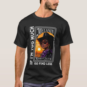 Camiseta Reina del Rodeo Negro Diseño de Swagger de Vaquera