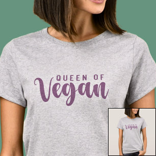 Camiseta Reina del rosa vegan en gris