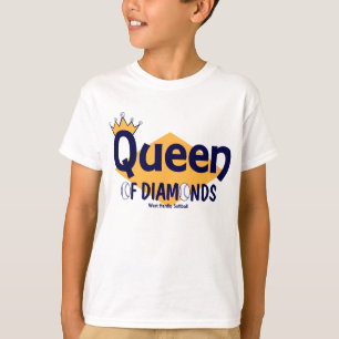 Camiseta Reina del softball de WH de diamantes