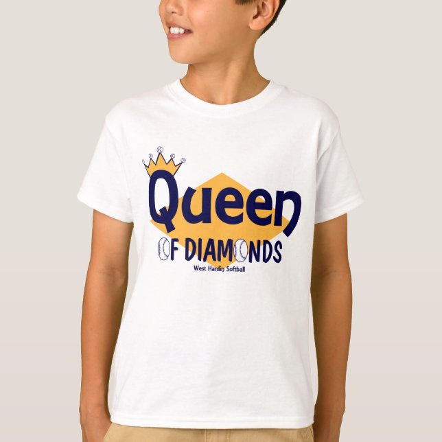 Camiseta Reina del softball de WH de diamantes (Anverso)