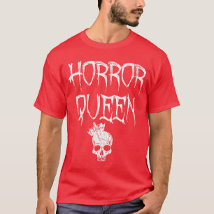 Camiseta Reina del terror femenino cuello en V niño