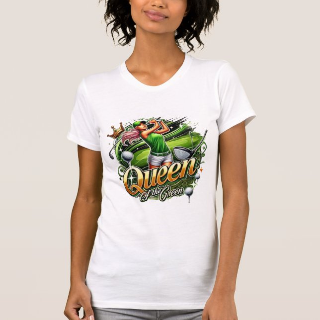 Camiseta Reina del verde - Diseño de golf femenino (Anverso)