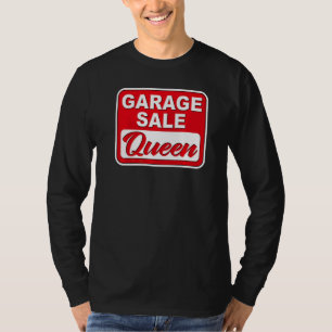 Camiseta Reina Divertida de Ventas de Garage Retro Compras 